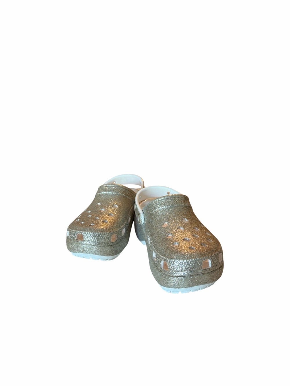 Crocs Classic Platform Glitter Ombre Clogs-Big Girls Size 5